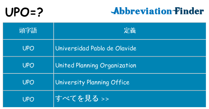upo は何の略します。