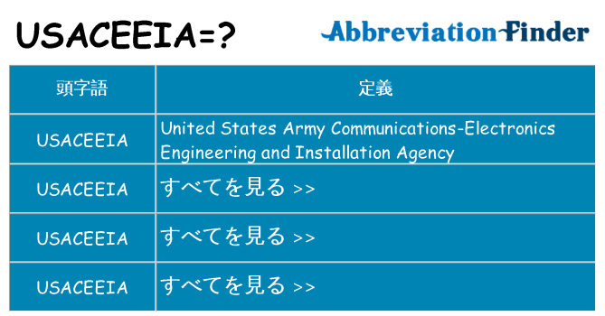 usaceeia は何の略します。