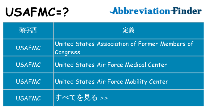 usafmc は何の略します。