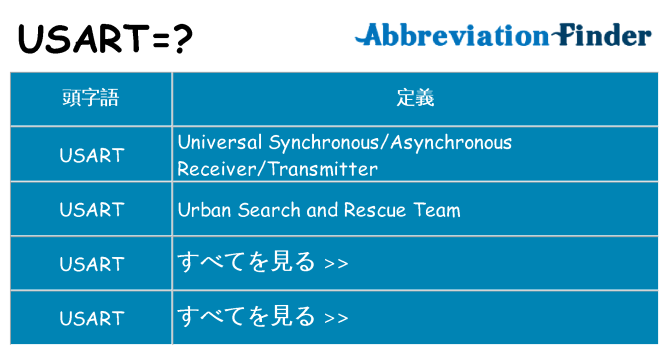 usart は何の略します。