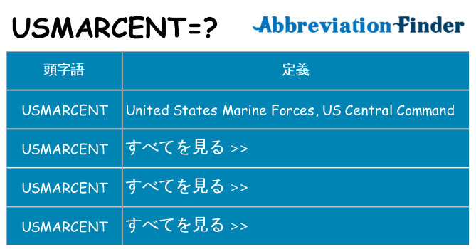 usmarcent は何の略します。