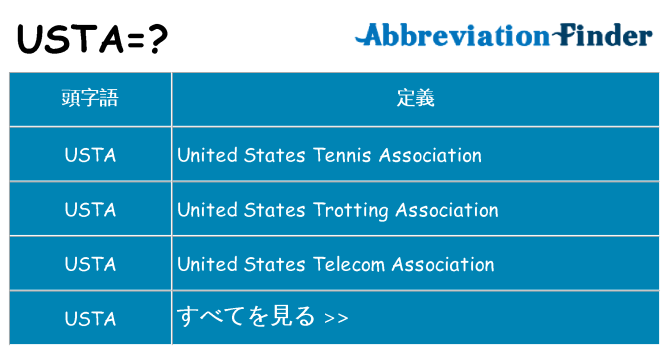 usta は何の略します。