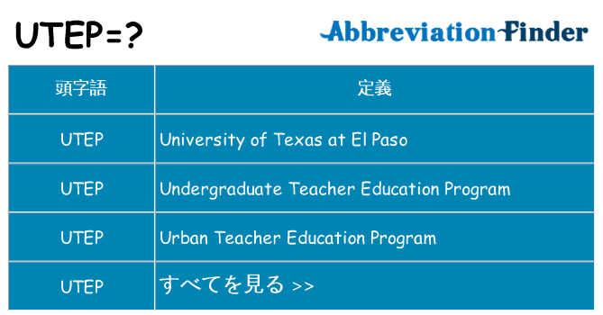 utep は何の略します。
