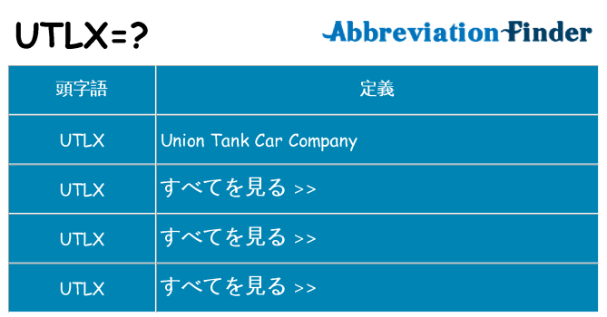 utlx は何の略します。