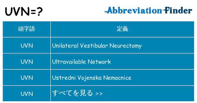 uvn は何の略します。