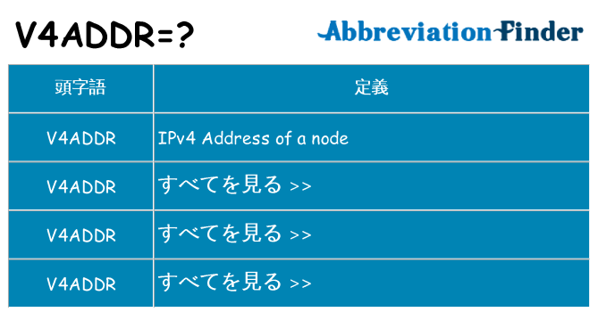 v4addr は何の略します。