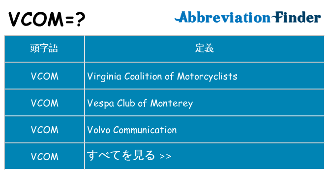 vcom は何の略します。