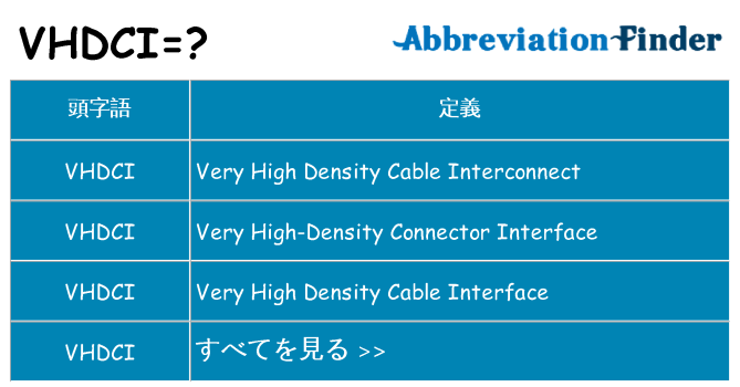 vhdci は何の略します。