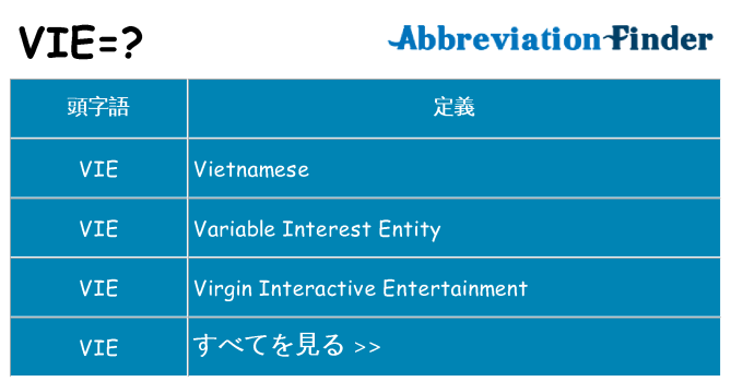 vie は何の略します。