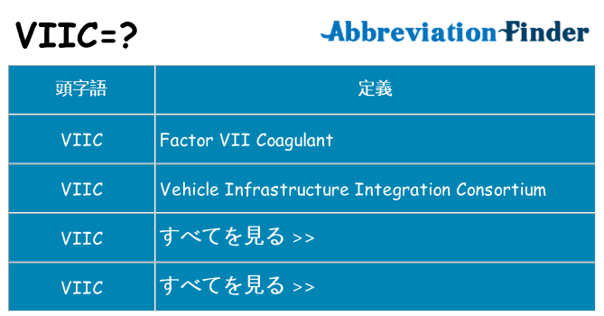 viic は何の略します。