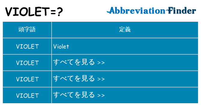 violet は何の略します。