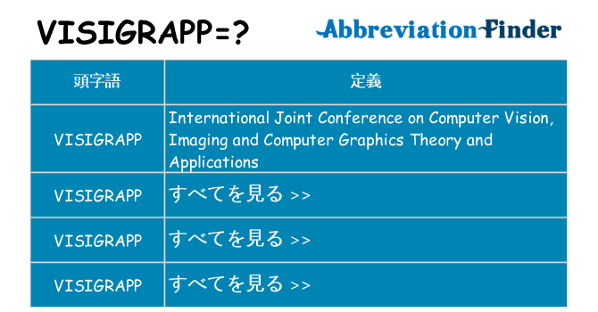 visigrapp は何の略します。