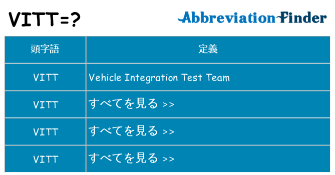 vitt は何の略します。