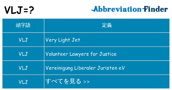 vlj は何の略します。