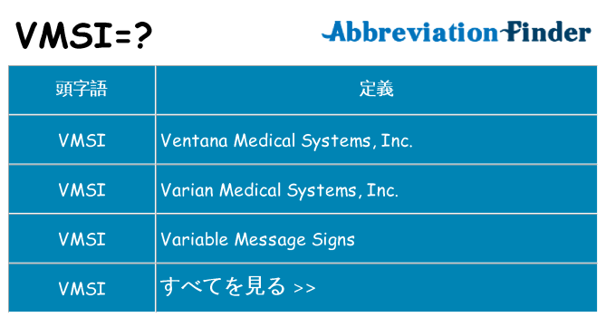 vmsi は何の略します。