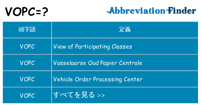 vopc は何の略します。
