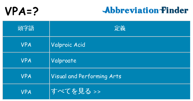 vpa は何の略します。