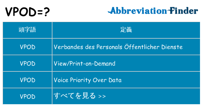 vpod は何の略します。