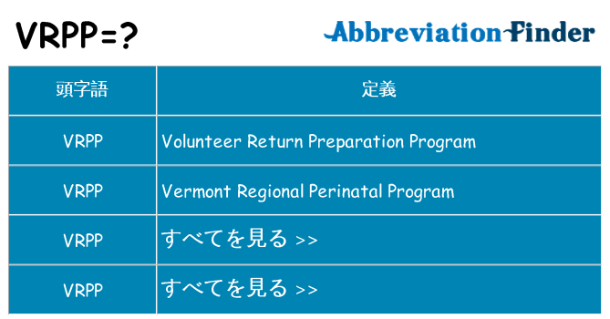 vrpp は何の略します。