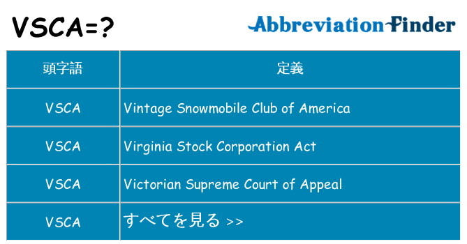 vsca は何の略します。