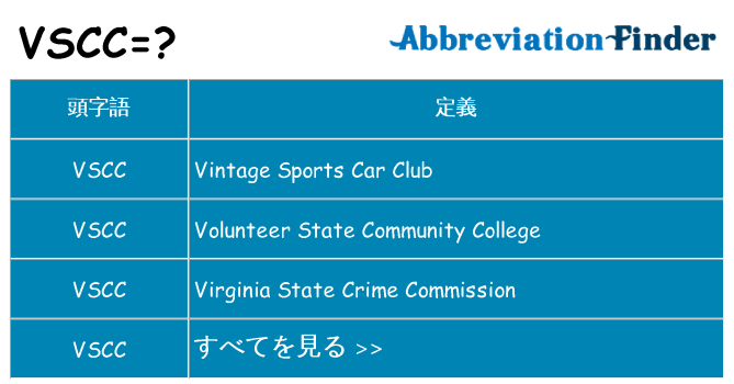 vscc は何の略します。