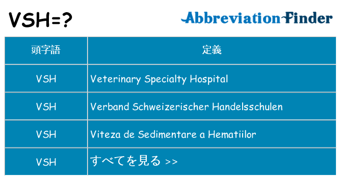 vsh は何の略します。