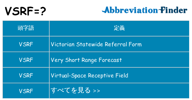 vsrf は何の略します。