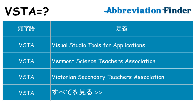 vsta は何の略します。