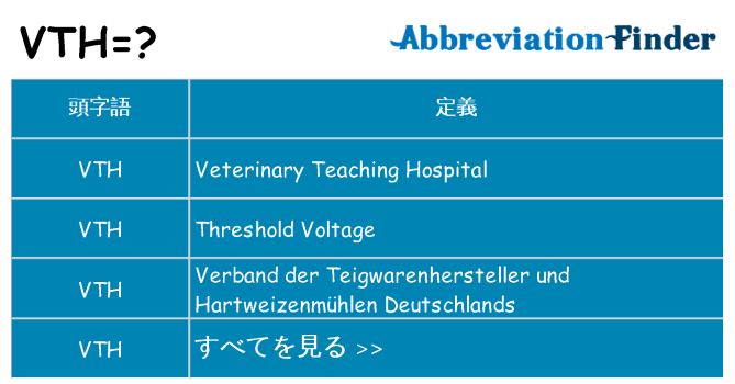 vth は何の略します。