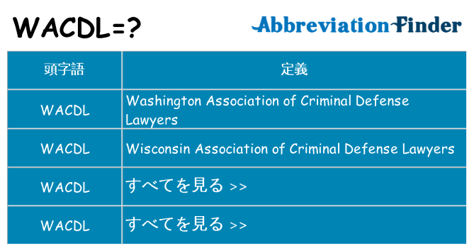 wacdl は何の略します。