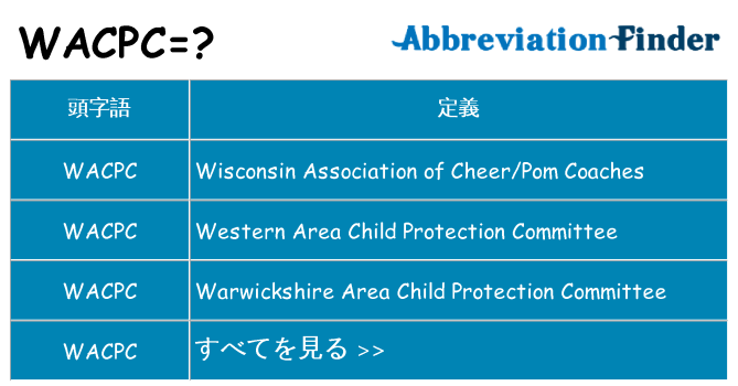 wacpc は何の略します。