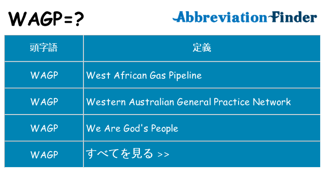 wagp は何の略します。