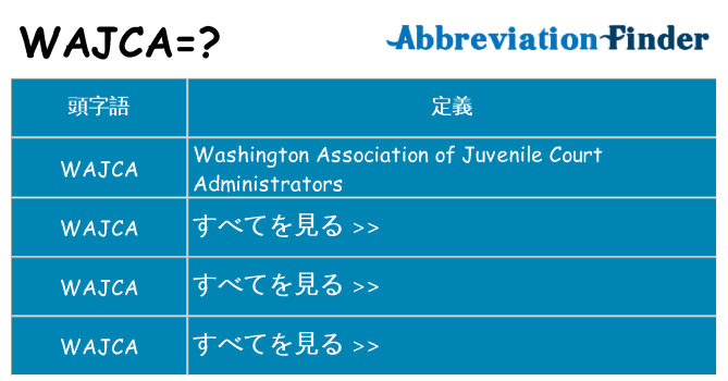 wajca は何の略します。