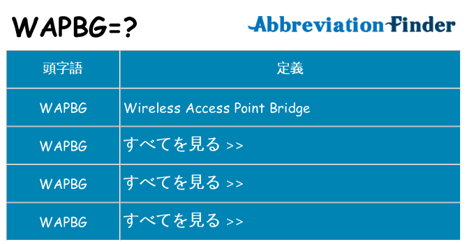 wapbg は何の略します。