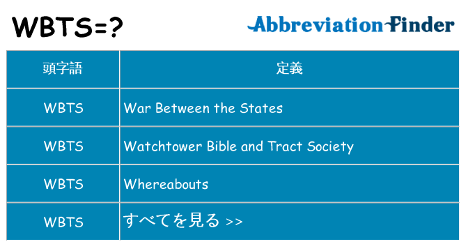 wbts は何の略します。
