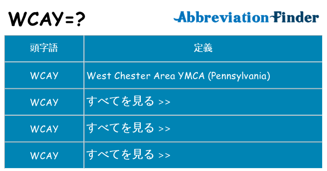 wcay は何の略します。