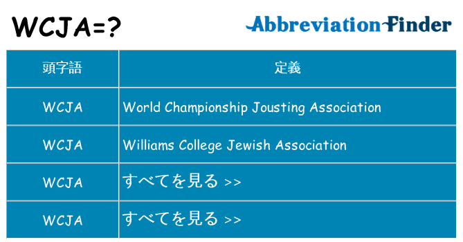 wcja は何の略します。