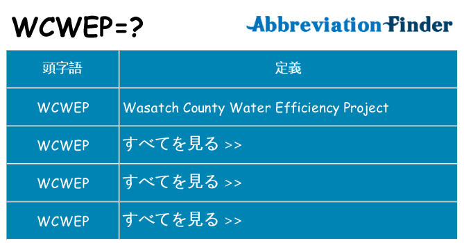 wcwep は何の略します。