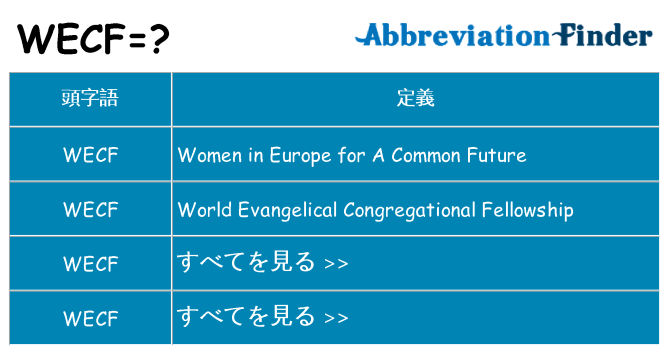 wecf は何の略します。