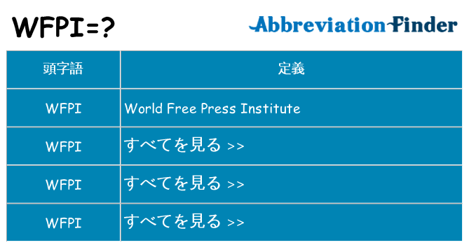 wfpi は何の略します。