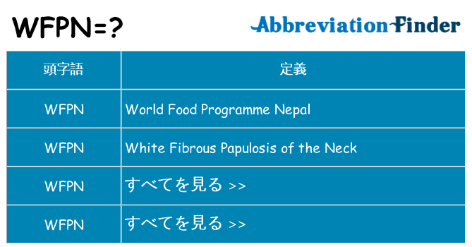 wfpn は何の略します。