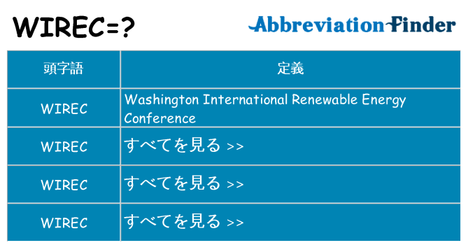 wirec は何の略します。