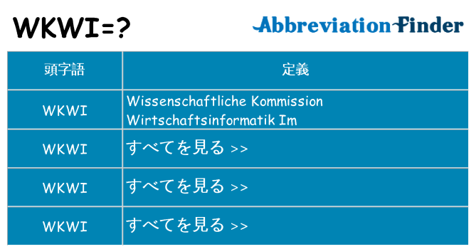 wkwi は何の略します。