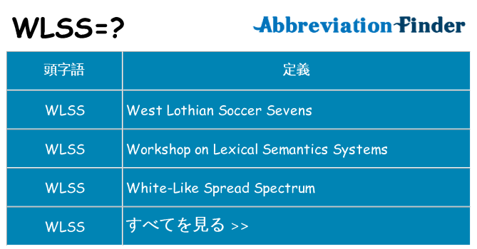 wlss は何の略します。