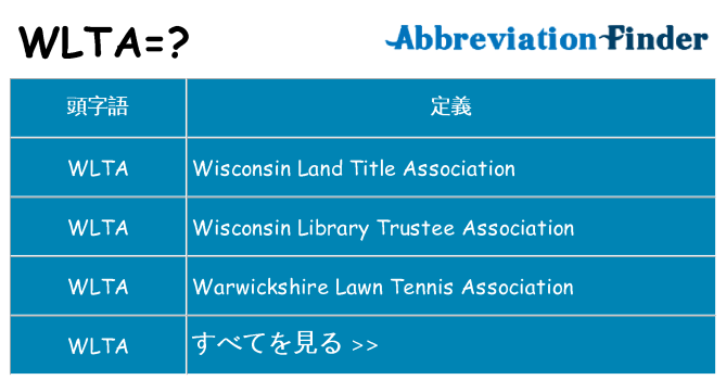 wlta は何の略します。
