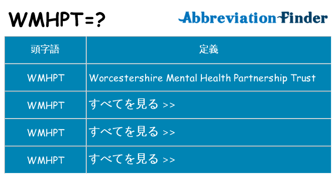wmhpt は何の略します。