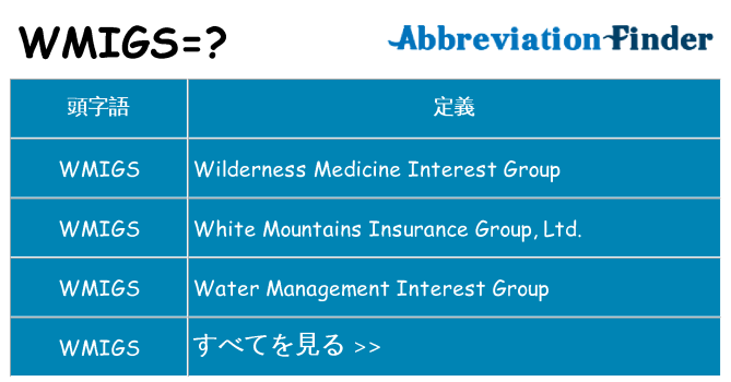 wmigs は何の略します。