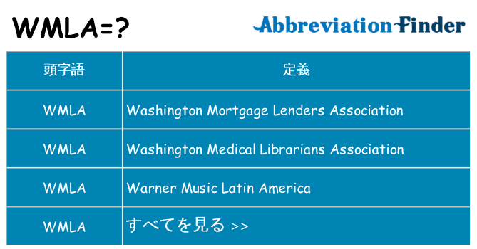 wmla は何の略します。