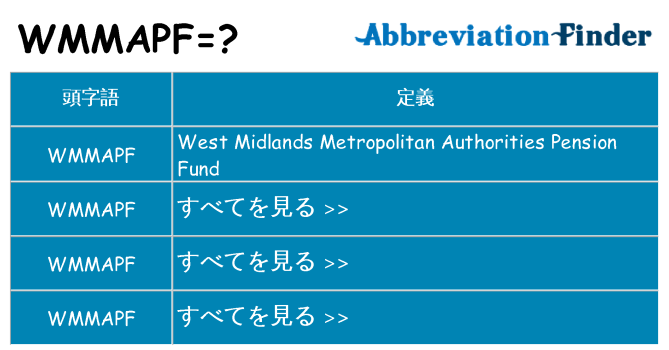 wmmapf は何の略します。