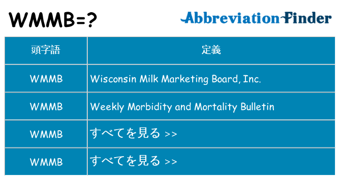 wmmb は何の略します。
